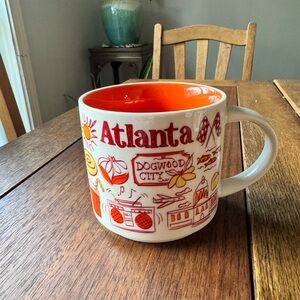 Starbucks Been There Atlanta Dogwood City Orange Accent Ceramic Mug
